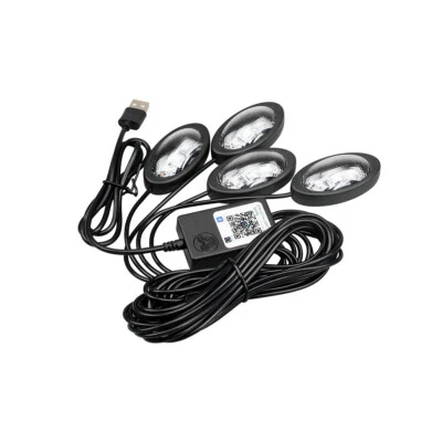 Tira de luces LED ambiente interior RGB coche 12V APP control de música lámparas de atmósfera Foto 1 de 4