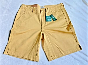 Pantalones Cortos Chinos LL Bean Favorite Fit Para Mujer Talla 14 R Amarillo 509386 Bermudas NUEVOS NUEVOS CON ETIQUETAS - Imagen 1 de 5