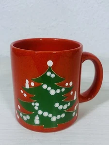 Vintage WAECHTERSBACH Red CHRISTMAS TREE Mug WEST GERMANY - Picture 1 of 5