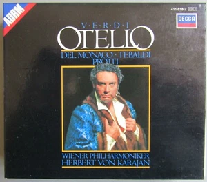 CZ113 Verdi Otello Del Monaco Tebaldi Protti Romanato Karajan DECCA 2CD - Picture 1 of 2