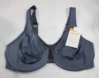 NUEVO CON ETIQUETAS SUJETADOR WARNER'S Signature Support 35002A en GRIS ACERO $46 Foto 1 de 4