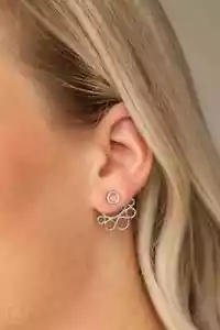 PAPARAZZI Completamente Rodeado - Pendientes Chaqueta Plata - Imagen 1 de 2