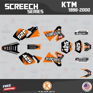 Graphics Kit for KTM 125SX 200SX 250SX 300SX 380SX (1998-2000) Screech - orange - Picture 1 of 6