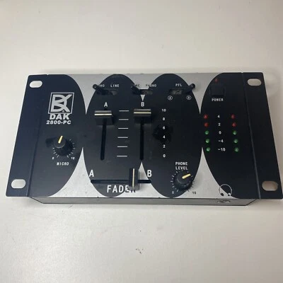 DAK 2800-PC Stereo Phono/Line Preamp Cross Fade DJ Mixer no Power cord - Image 1 of 4