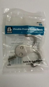 Everbilt Satin-Nickel-Finish Doppelzinken Morgenmantelhaken - Bild 1 von 2