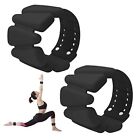  Wrist Weights Set of 2, Adjustable Silicone Weight Bracelets for 2lb Black
