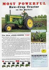 1957 John Deere 720 Tractor Original Color Print Ad - Picture 1 of 1