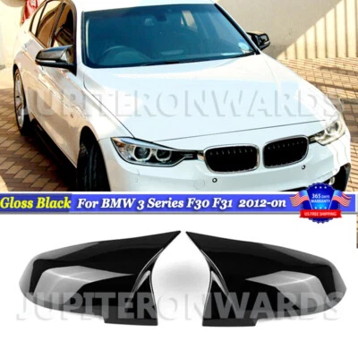 Glossy Black M3 Style Mirror Cover Caps For BMW F30 F31 320i 328i 330i 335i 340i Foto 1 de 4