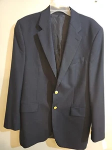 98 Lauren Ralph Lauren 100% Wool Laine Navy Sportcoat With Gold Buttons Mens 40L - Picture 1 of 14