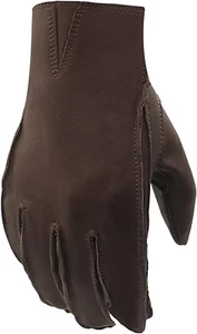 Men'S Vintage Leather Motorcycle Racing Gloves, Black, Ambidextrous, Adult M/L - Picture 1 of 6