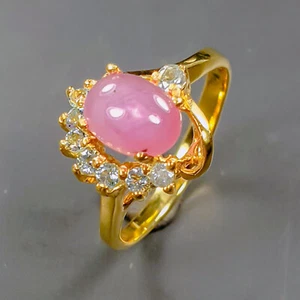 Anillo talla 7,5 estrellas rubí plata esterlina 925 - Imagen 1 de 3