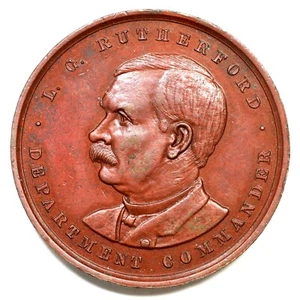 1888 LG Rutherford 10th Annual Encampment Souvenir Lansing Michigan Medal - Picture 1 of 2