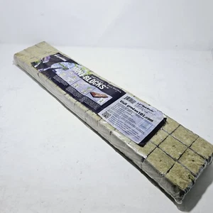 Grodan 1.5" x 1.5" x 1.5" Delta Mini Blocks Strip w/ Holes Rockwool Cube 45pc - Picture 1 of 1