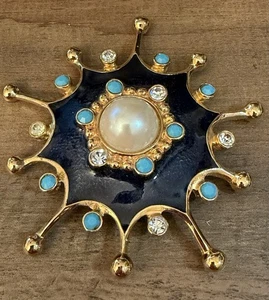 Jose Maria Barrera Avon Roman Holiday starburst statement brooch - Picture 1 of 3