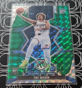 TRE MANN OKC THUNDER 2021-22 PANINI MOSAIC GREEN MOSAIC PRIZM ROOKIE RC CARD 212 - Picture 1 of 1