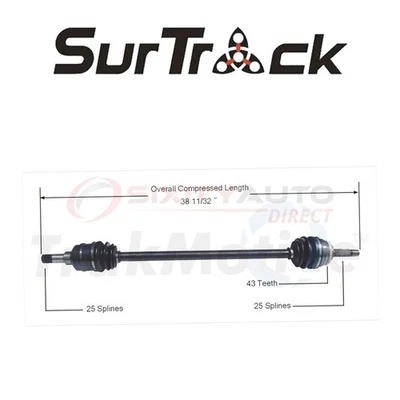 SurTrack CV Axle Shaft for 1995-1999 Chrysler Sebring 2.0L L4 - Constant zn Foto 1 de 4