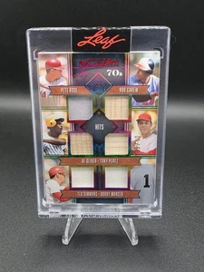 2023 Leaf Decade Dominance 70s HITS Relic Pete Rose Rod Carew Tony Perez + More - Picture 1 of 2