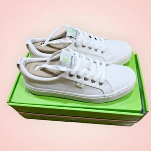 Cariuma OCA Organic Canvas Sneakers Unisex Lace Up Cushioned Off White NEW - Picture 1 of 9