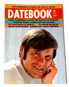GLEN CAMPBELL Datebook Nov 1969 Janis Doors Buffy Raiders Mary Hopkin Bee Gees - Picture 1 of 5