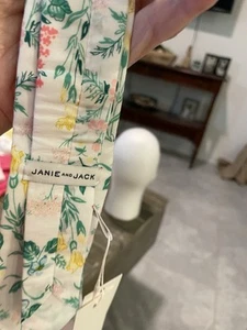 Tie boys 2 to 5 years white with floral Janie and Jack NW T MSRP $26 - Picture 1 of 4