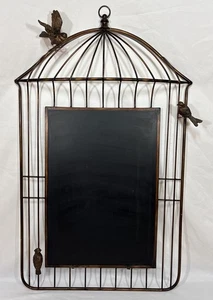 Uttermost Antiqued Bronze Gold Finish Metal Bird Cage Chalkboard Magnetic - Picture 1 of 14