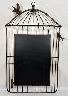 Uttermost Antiqued Bronze Gold Finish Metal Bird Cage Chalkboard Magnetic - Image 1 of 4