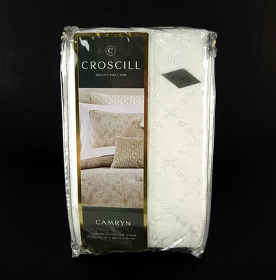 Croscill Camryn Euro Pillow Sham Taupe 26x26 Square Decorative Cushion Cover - Image 1 of 4