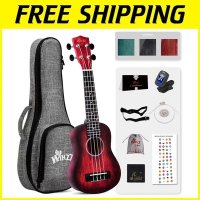 Intermediate-Friendly 21-Inch Ukulele with Hand Rubbed Finish & Online Lessons - Image 1 of 4