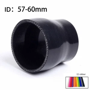 Tubo acoplador de manguera de silicona recta de 57 mm/60 mm negro para 2,24"" a 2,36"" ID: 57 mm/60 mm nuevo  - Imagen 1 de 5