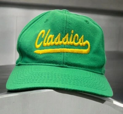 Gorra de béisbol vintage clásica verde con correa ajustable bordado dorado Otto Foto 1 de 4