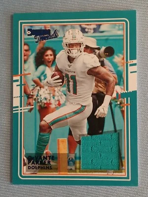 2020 Donruss DeVante Parker Threads Jersey Patch Blue Parallel #25 🔥Patriots🔥 - Image 1 of 2