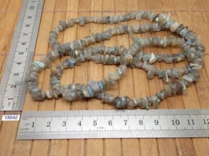 Collier baroque chips LABRADORITE 90cm pierre naturelle lithotherapie reiki - Imagen 1 de 3