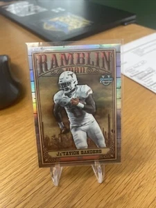 Ja'Tavion Sanders 2023 Bowman Chrome University Ramblin Man Insert RC #RM-6 - Picture 1 of 2