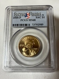 2005 P Sacagawea Dollar Native American PCGS MS68 Satin Finish SP68 - Picture 1 of 2