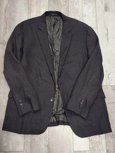 46R Men's Kenneth Cole Awearness Patterned Wool Flex Blazer Burgundy Brown - Picture 1 of 11