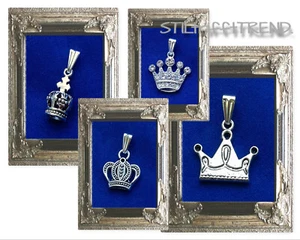 KETTENANHÄNGER KRONE KÖNIGIN KÖNIG  4 Varianten silber für KETTE  - Bild 1 von 6