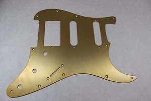 Brushed Gold Anodized Aluminum HSS Strat Pickguard- Fits Fender Stratocaster - Picture 1 of 5