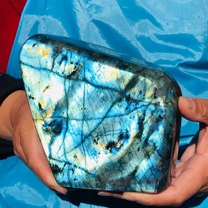 5.21LB Natural Gorgeous Labradorite Quartz Crystal Mineral Specimen Healing - Picture 1 of 17