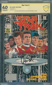 Star Trek #1 (1989) ⭐ 3X SIGNED by WILLIAM SHATNER TAKEI & KOENIG ⭐ CBCS 6.0 DC - Picture 1 of 3