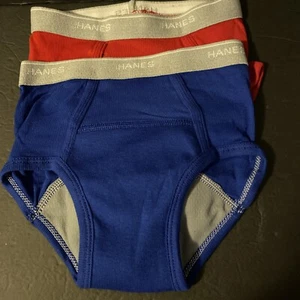 Hanes Toddler Boys Size 4T Blue Red Briefs NWOT - Picture 1 of 2