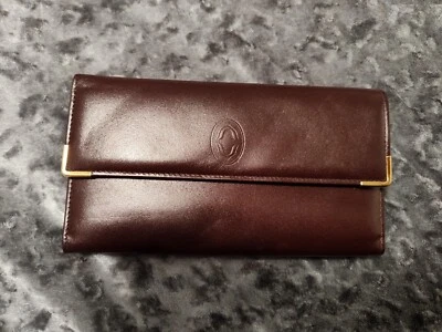 Cartera De Colección Buxton Grano Superior Cuero de Vaca Borgoña Cuero - NUEVA Foto 1 de 4