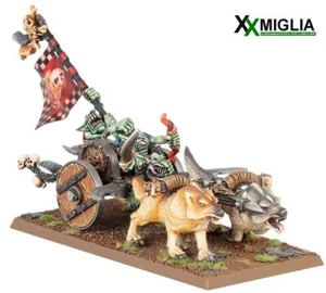 Warhammer The Old World - Orc & Goblin - Goblin Wolf Chariot 99112709014 - Foto 1 di 1