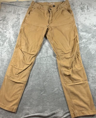 Брюки мужские Carhartt с двойным коленом размер 36x36 бежевые удобные с карманами плотника - Изображение 1 из 4