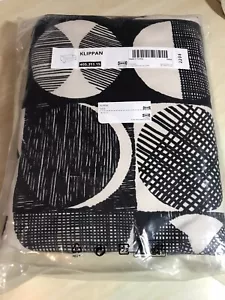 Ikea Klippan schwarz/weiß/creme gemustert 2-Sitzer Sofa Bezug 405.311.15 abstrakt - Bild 1 von 5