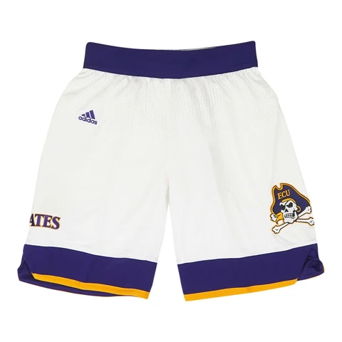 East Carolina Pirates Men's Primary Logo White Basketball Performance Shorts Cover