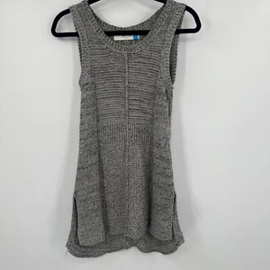 Anthropologie Sparrow Sweater Top Women S Gray Chunky Knit Sleeveless Round Neck - Picture 1 of 11