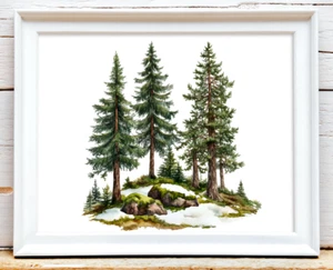 Baum Kunstdruck, Baum Wandbild Deko, Botanisches Wandbild, Natur Kunst #854 - Bild 1 von 2