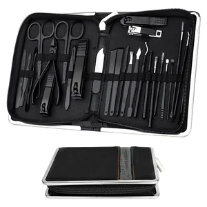 26 Teiliges Nagelset Maniküre Set Damen Männer Pediküre Set Nageletui Nagelscher - Bild 1 von 7