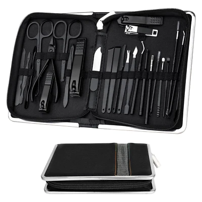 26 Teiliges Nagelset Maniküre Set Damen Männer Pediküre Set Nageletui Nagelscher - Bild 1 von 4