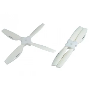 Microheli Kunststoff klappbar 4-Klingen Propeller 5045 CW/CCW mit Halterung (WEISS) - Bild 1 von 1